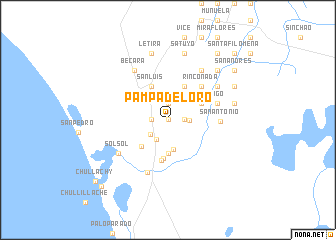 map of Pampa de Loro