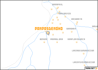 map of Pampas de Moho