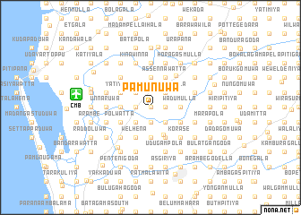 map of Pamunuwa