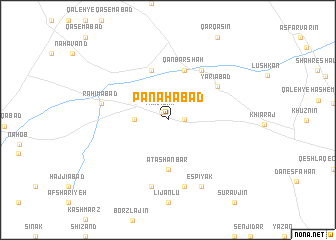 map of Panāhābād