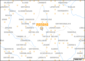 map of Panamá