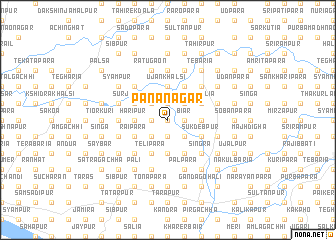 map of Pānānagar