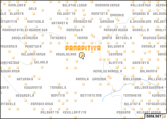 map of Panapitiya