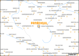 map of Panbeh Dūl