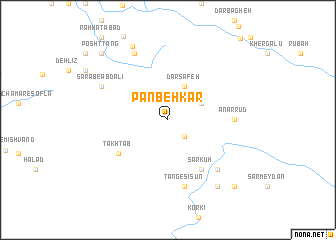 map of Panbeh Kār