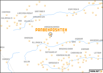 map of Panbeh Poshteh