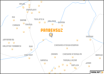 map of Panbeh Sūz