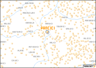 map of Pančići