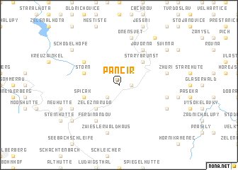 map of Pancíř