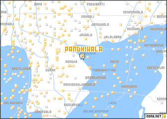 map of Pāndhīwāla