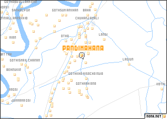map of Pāndi Mahāna