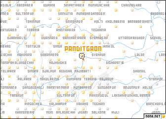 map of Panditgaon