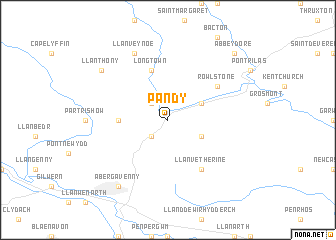 map of Pandy