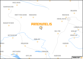 map of Panemunėlis