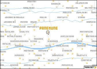 map of Panemunė