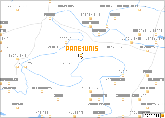 map of Panemunis