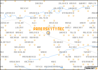 map of Panenský Týnec