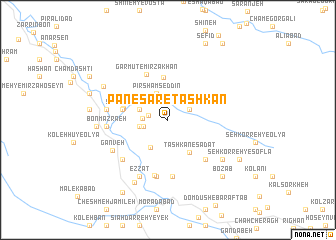 map of Pānesār-e Tashkan