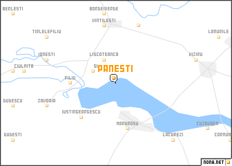 map of Păneşti