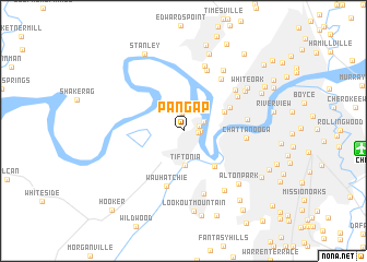 map of Pan Gap