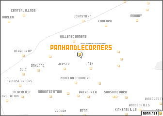 map of Panhandle Corners