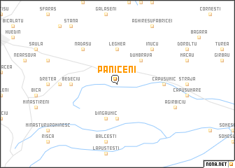 map of Păniceni