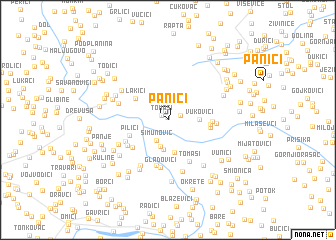 map of Panići