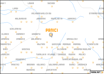 map of Pánici