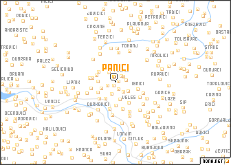 map of Panići