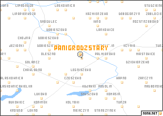 map of Panigródz Stary