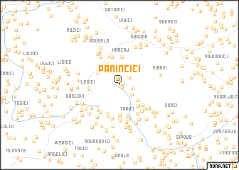 map of Paninčići