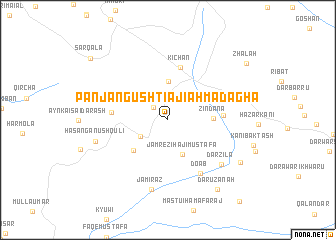 map of Panj Angusht-i ʼājī Aḩmad Āghā