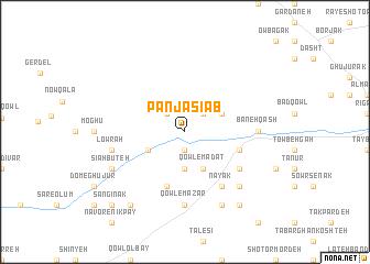 map of Panj Āsīāb