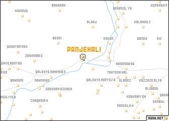 map of Panjeh ‘Alī