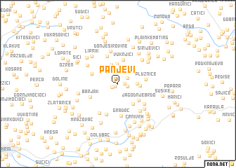 map of Panjevi