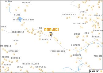 map of Panjići