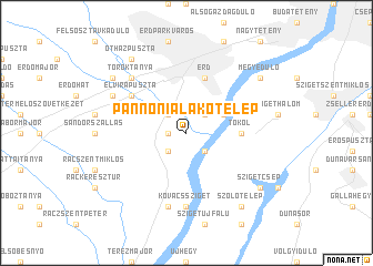 map of Pannónia-lakótelep