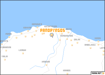 map of Pano Pyrgos