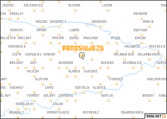 map of Panoší Újezd