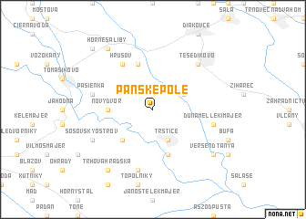 map of Panské Pole