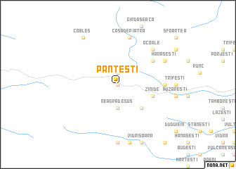 map of Pănteşti