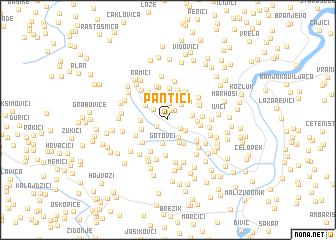 map of Pantići