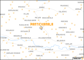 map of Pantićka Mala