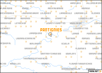 map of Pantignies