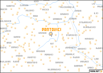 map of Pantovići