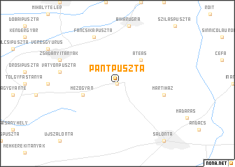 map of Pántpuszta