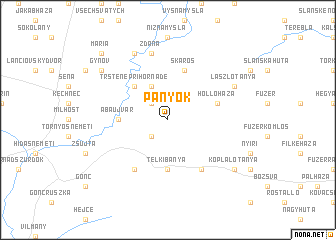 map of Pányok
