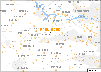 map of Paoli Road