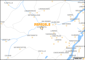 map of Papagalá