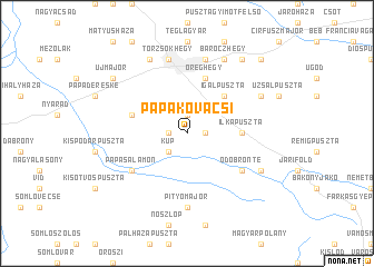 map of Pápakovácsi